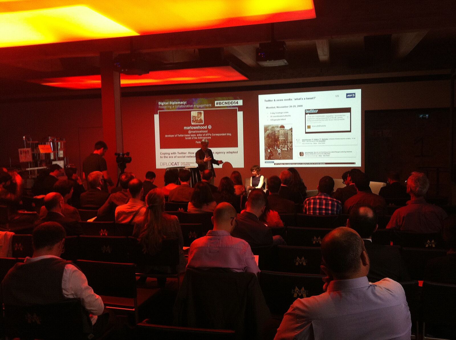 Conference | Some Tact An audience views a presentation during a digital diplomacy event, showcasing communication strategies.